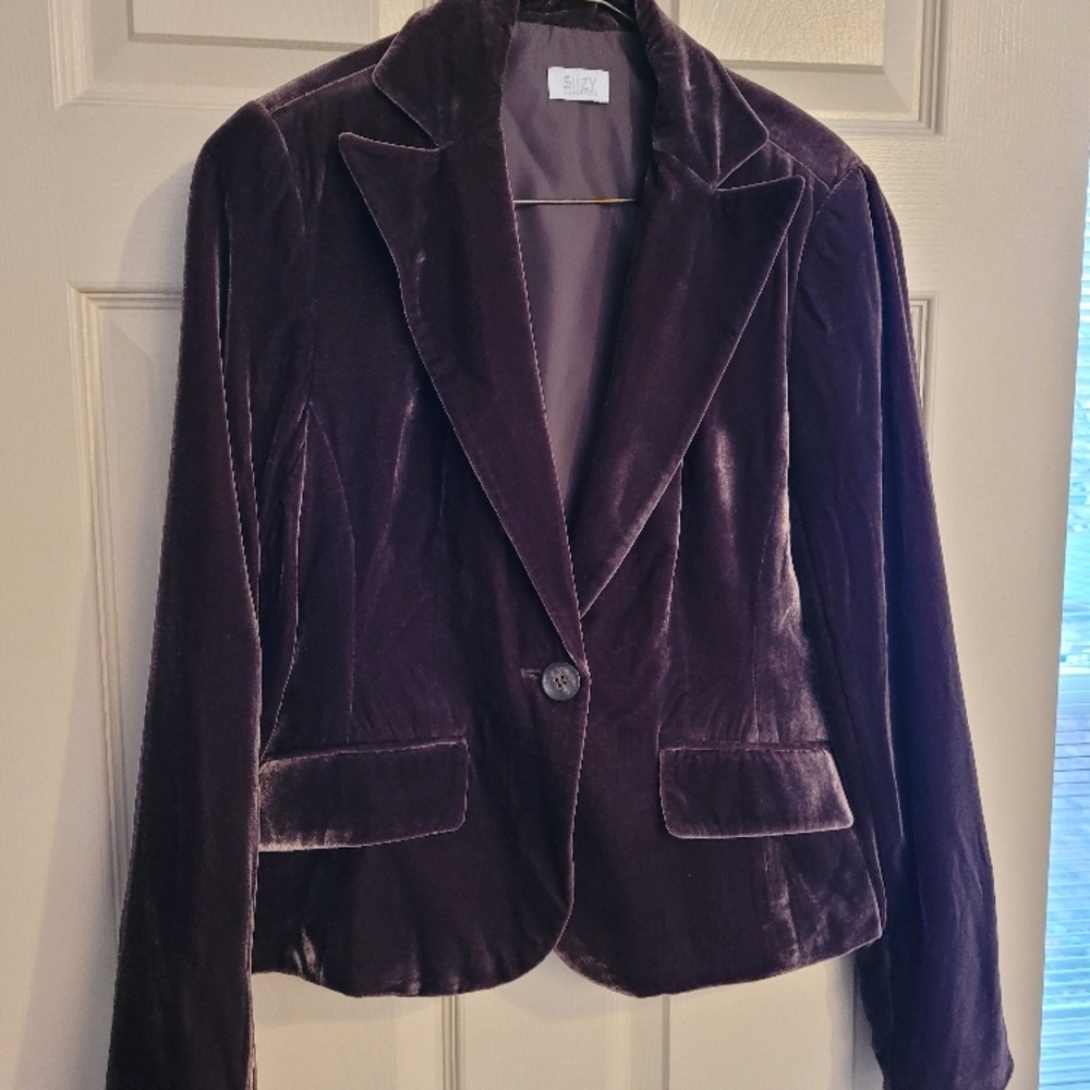 New - Brown Velvet Jacket in Size XS